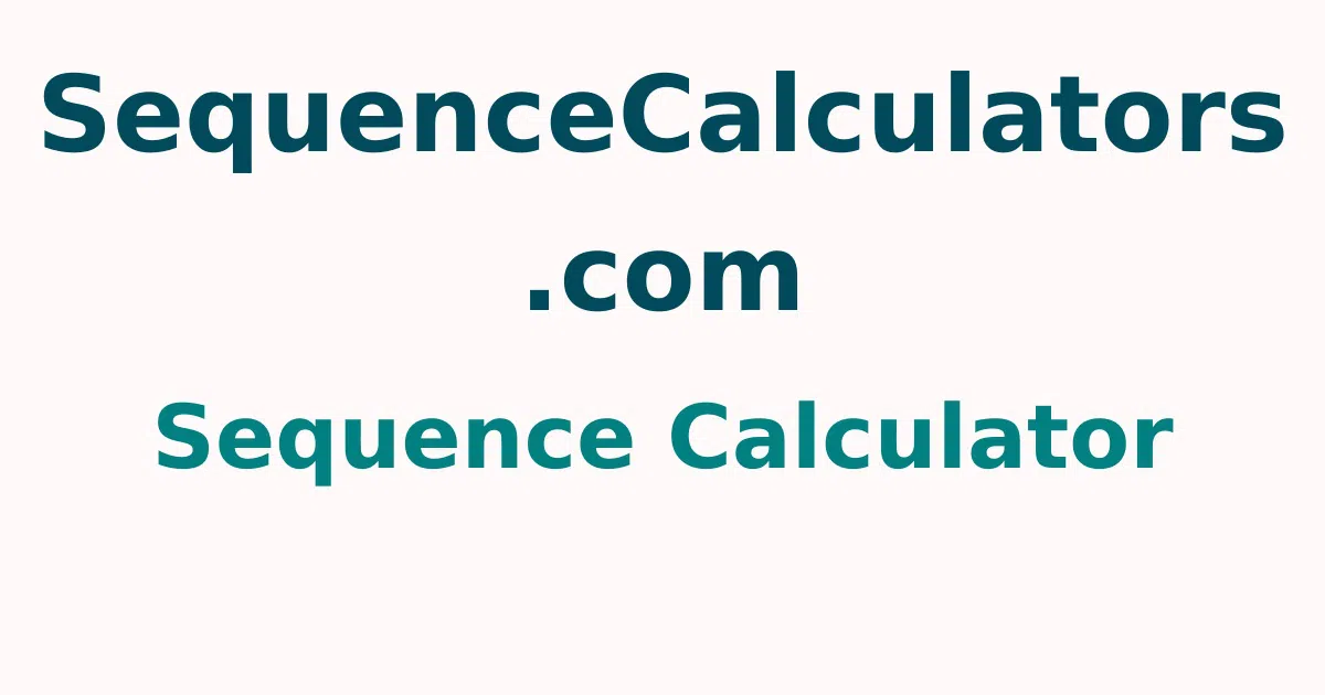 Sequence Calculator
